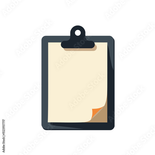 Simple Clipboard with Blank Paper Sheet Illustration for Notes and Task Management