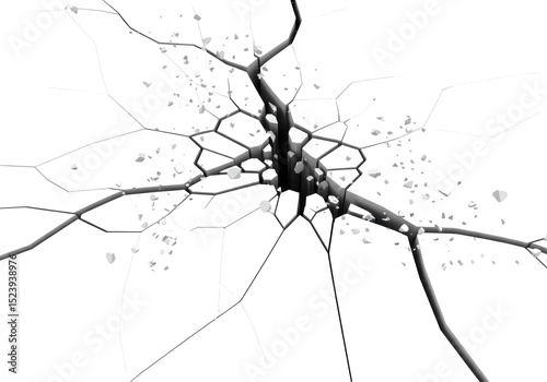 Isolated Abstract Cracked Surface Texture