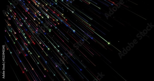 Abstract Digital Light Streaks Background