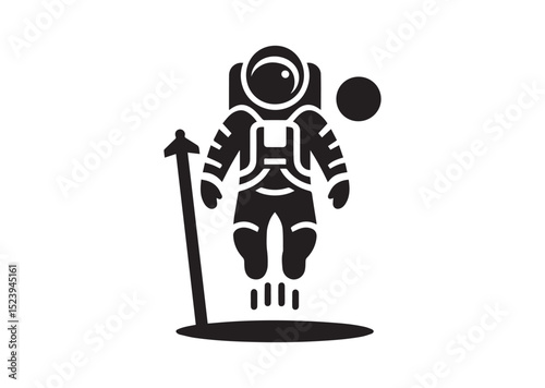Astronaut Silhouette Vector