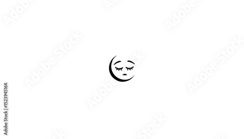 Sad emoticon with closed eyes on neutral background