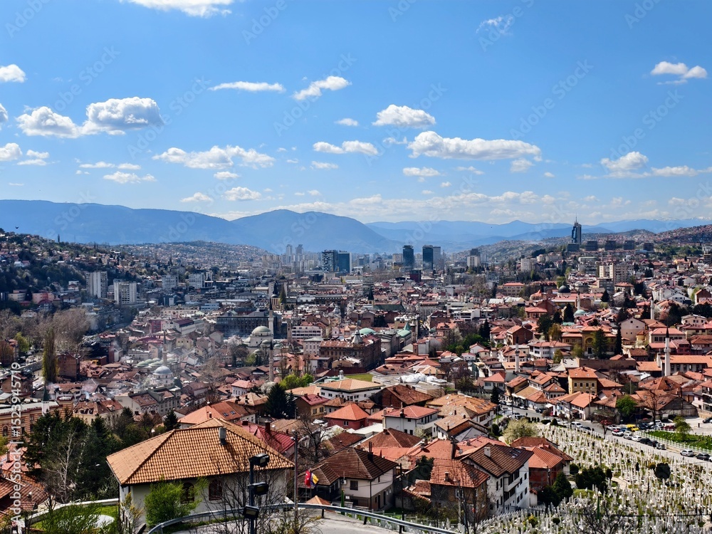 Fototapeta premium Scenic View of Urban Landscape of Sarajevo