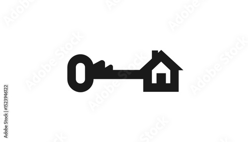 Key with house silhouette
