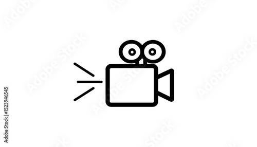 Videocamera icon representing motion and creativity