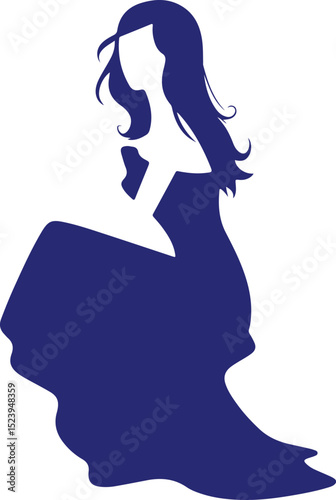 silhouette of pregnant woman