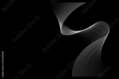 Wave pattern, radiating elegance and fluid motion. Ideal for modern branding, digital art, and minimalist design projects. Illustration vector design. EPS 10