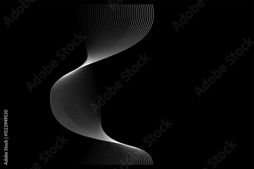Wave pattern, radiating elegance and fluid motion. Ideal for modern branding, digital art, and minimalist design projects. Illustration vector design. EPS 10