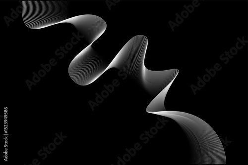 Wave pattern, radiating elegance and fluid motion. Ideal for modern branding, digital art, and minimalist design projects. Illustration vector design. EPS 10