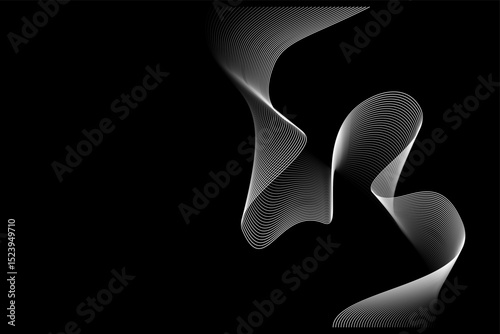Wave pattern, radiating elegance and fluid motion. Ideal for modern branding, digital art, and minimalist design projects. Illustration vector design. EPS 10