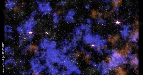 Colorful Cosmic Nebula and Stars Animation