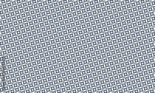 Seamless abstract geometric pattern with square and dot overlapping composition  in dark and light blue on white background. Vector illustration, for masculine shirt lady dress cloth cover decoration 