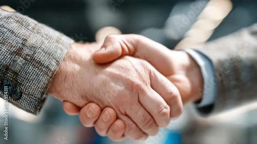 Close-up of two hands shaking