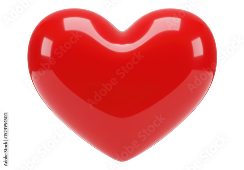 Isolated Shiny Red Heart Symbol