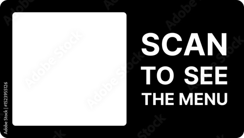 Black scan to see menu template