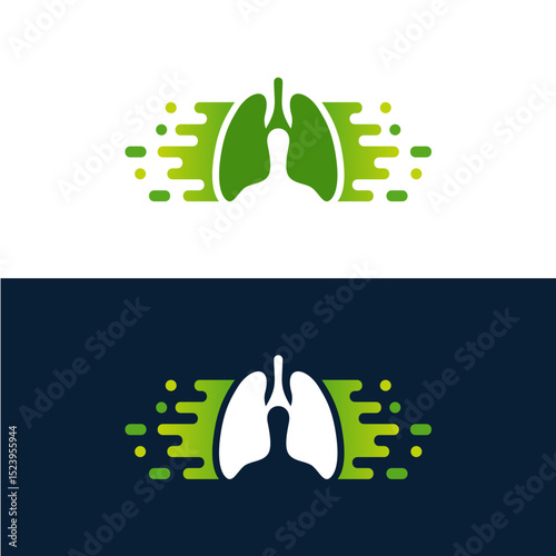 Digital Lungs, Pixel Lungs logo designs concept, design concept, logo, logotype element for template