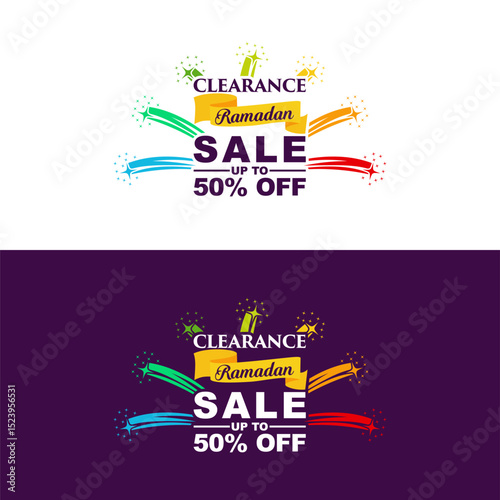 sale banner or sale poster for festival of eid mubarak celebration, Ramadan Big Sale, Clearance, Discount, and cashback