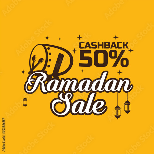 sale banner or sale poster for festival of eid mubarak celebration, Ramadan Big Sale, Clearance, Discount, and cashback