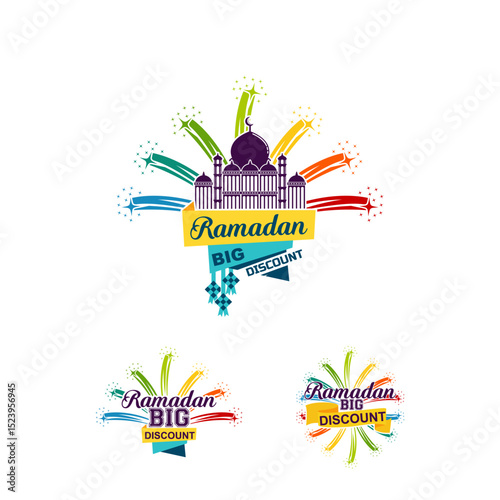 sale banner or sale poster for festival of eid mubarak celebration, Ramadan Big Sale, Clearance, Discount, and cashback