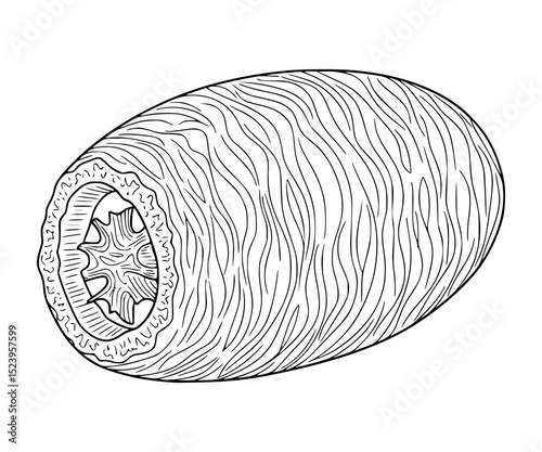 Loofah Line Art