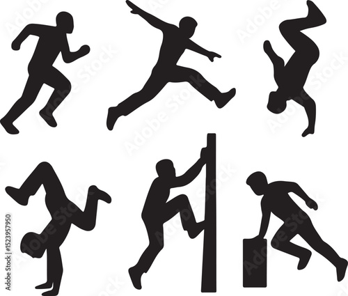 Dynamic Silhouettes A Collection of Action Poses for Athletes and Fitness Enthusiasts