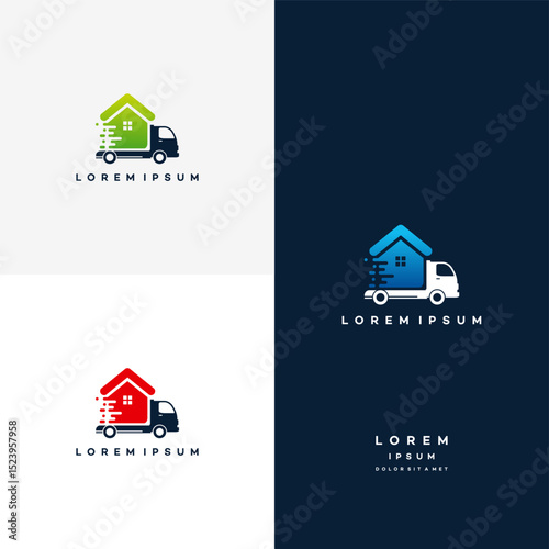 Property Express logo designs vector, Property Delivery logo template