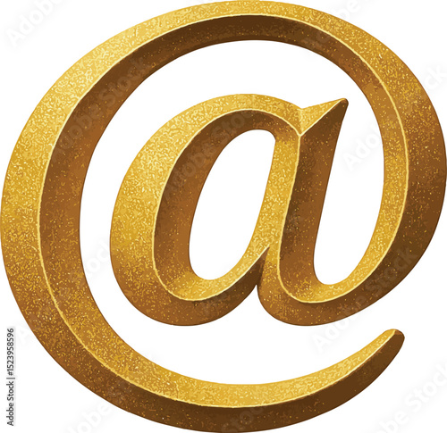 3D Rendered @ Isolated on White Background