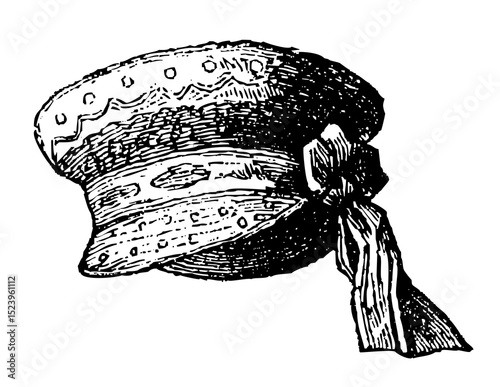 Victorian fashion link drawing hat women