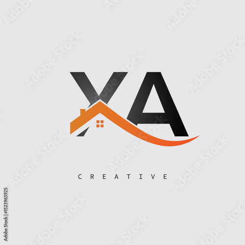 YA Real Estate Creative Logo – Minimalist House Roof Monogram for Property, Realtor & Construction Branding