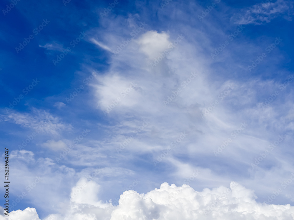 Obraz premium Blue Sky with Mixed Cloud Formations Perfect Day View