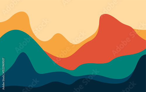 Abstract Mountain Vector Background