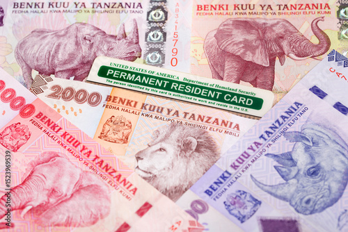American Permanent Resident Card on Tanzanian Shilling