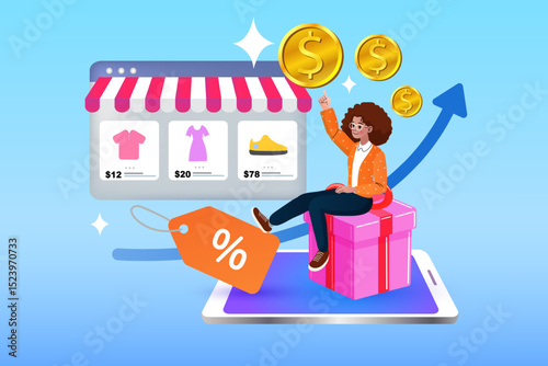 woman with shopping cart