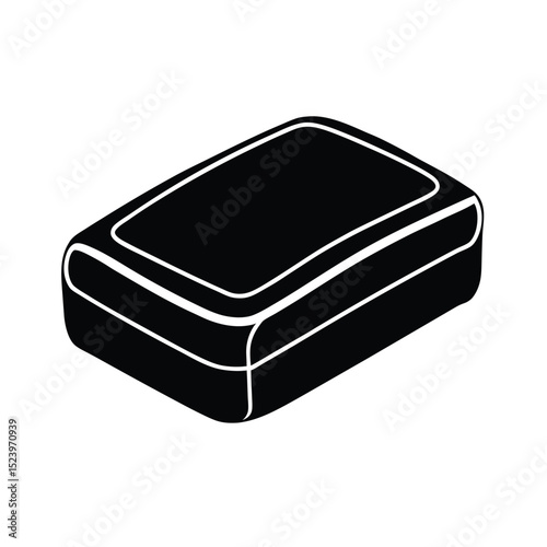 white box isolated on black