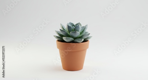 A potted succulent ideal for modern, minimalist web design and branding in lifestyle, gardening, or eco-friendly marketing campaigns. photo