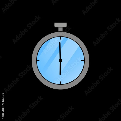 Wallpaper Mural Animated Stopwatch with Rotating Hand 12 hours – Transparent Background Timer Element Torontodigital.ca