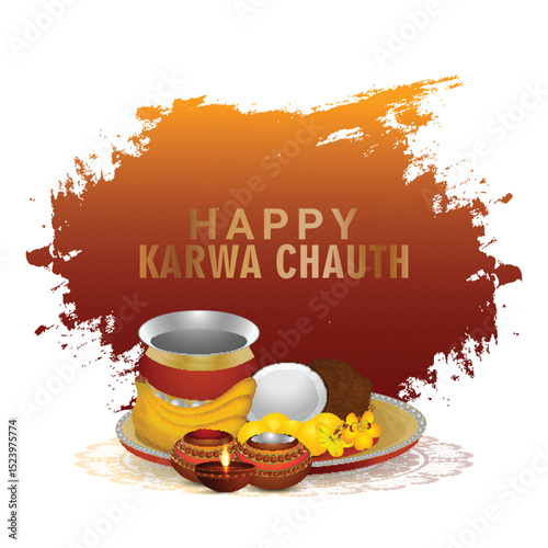 Happy karwa chauth celebration background