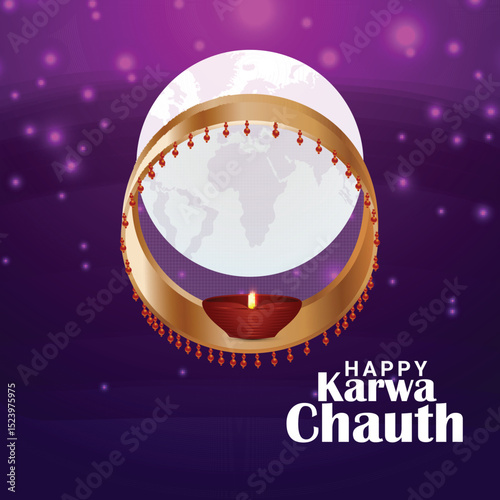 Happy karwa chauth traditional cultural celebration background