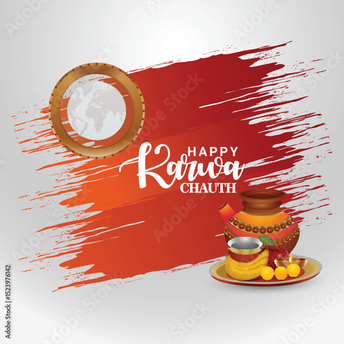 Karwa chauth indian festival banner design