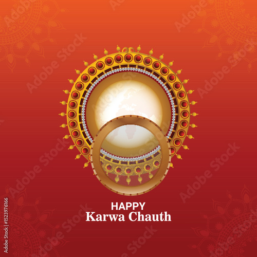 Karwa chauth indian festival banner design
