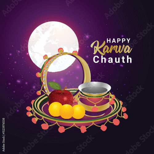 Karwa chauth indian traditional festival background