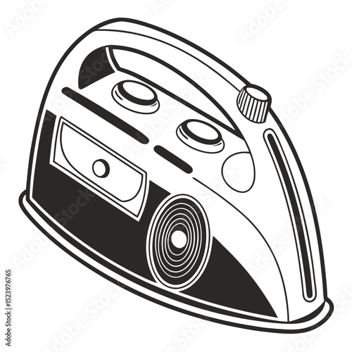 Vintage retro iron design illustration