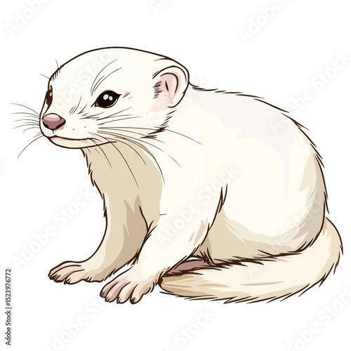 ferret, animal, vector, transparent background, creature, mustela putorius furo, cute, mammal, isolated, wildlife, one animal, nature, furry, vertebrate