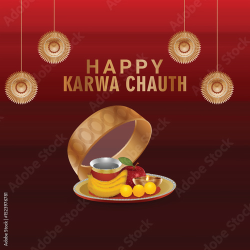 Happy karwa chauth indian festival background