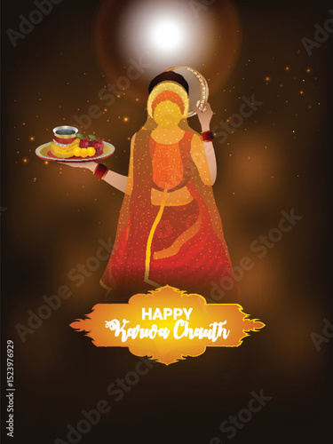 Karwa chauth indian festival banner design