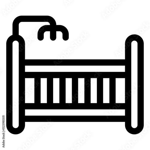 baby bed icon