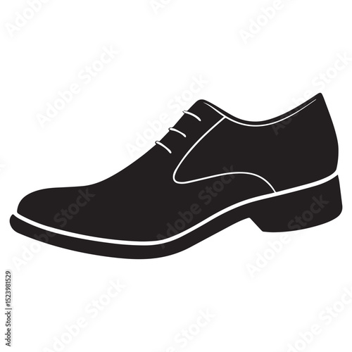 classic shoes, elegant formal footwear, stylish business shoes silhouette vector