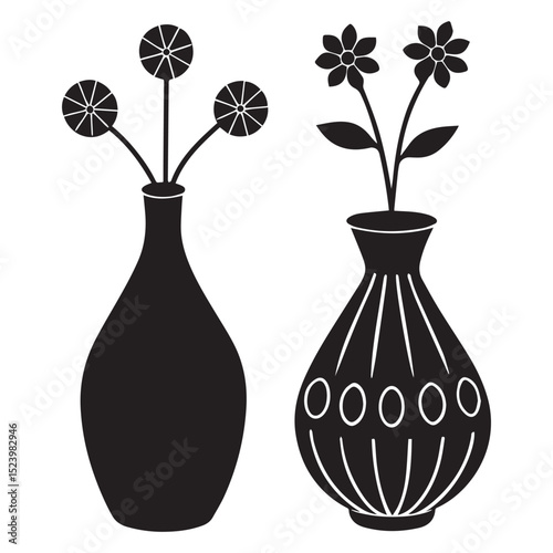 vases with flowers