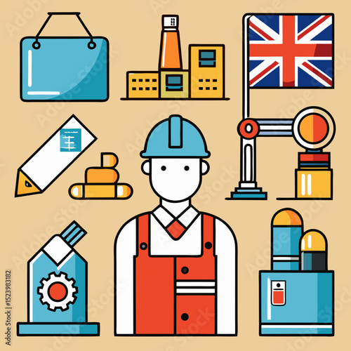 UK Themed Industrial Automation Symbols
