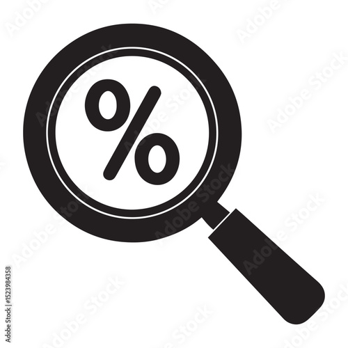 vector magnifying glass icon button