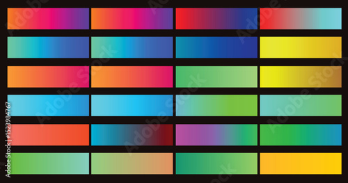 Vector collection gradients, chrome  gradient set,set  colour gradients metallic gradients set, Gradients vibrant color big set swatches background Free Vector.2.eps8